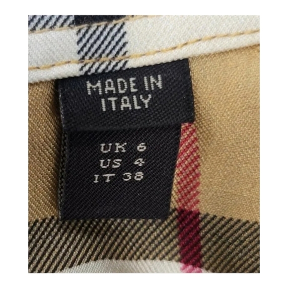 Burberry Paneled Archive Scarf Print Silk Shirt  SZ IT 38 / US 4 Italy RARE - Picture 10 of 15